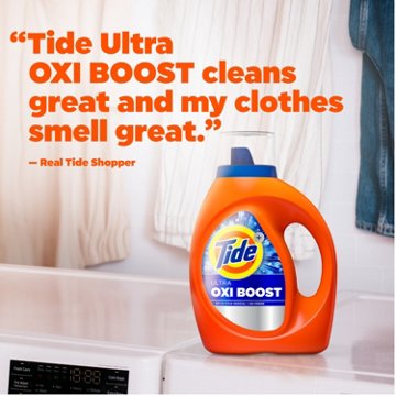 Tide Ultra Oxi Boost Liquid Laundry Detergent, 26 Loads, 37 oz