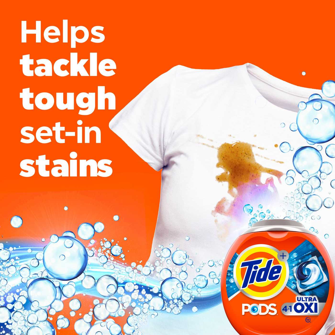 Tide Pods + Ultra Oxi HE Turbo Laundry Detergent; image 5 of 9