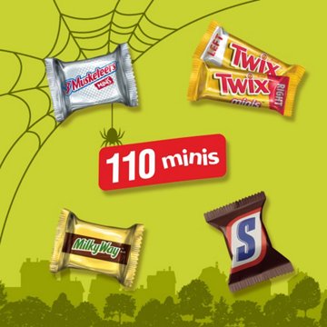 Snickers, Twix, Milky Way & 3 Musketeers Assorted Mini Chocolate Halloween Candy