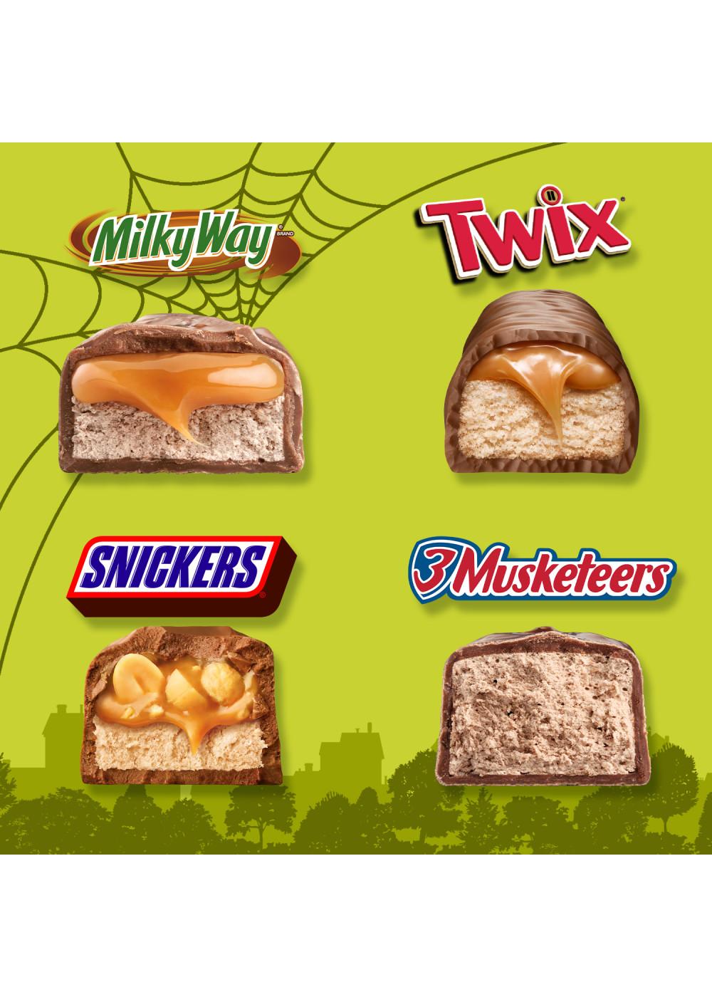 Snickers, Milky Way, Twix, & 3 Musketeers Assorted Chocolate Minis Halloween Candy; image 6 of 7