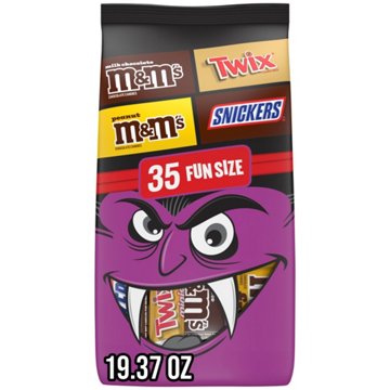 M&M'S, Snickers & Twix Assorted Milk Chocolate Trick or Treat Halloween Candy, 19.37 oz