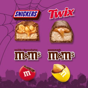 M&M'S, Snickers & Twix Assorted Milk Chocolate Trick or Treat Halloween Candy, 19.37 oz