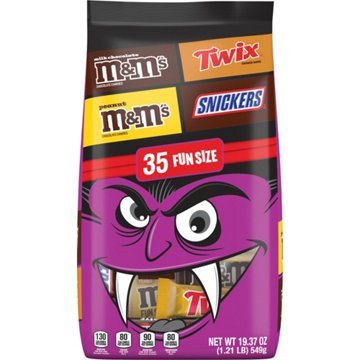 M&M'S, Snickers & Twix Assorted Milk Chocolate Trick or Treat Halloween Candy, 19.37 oz