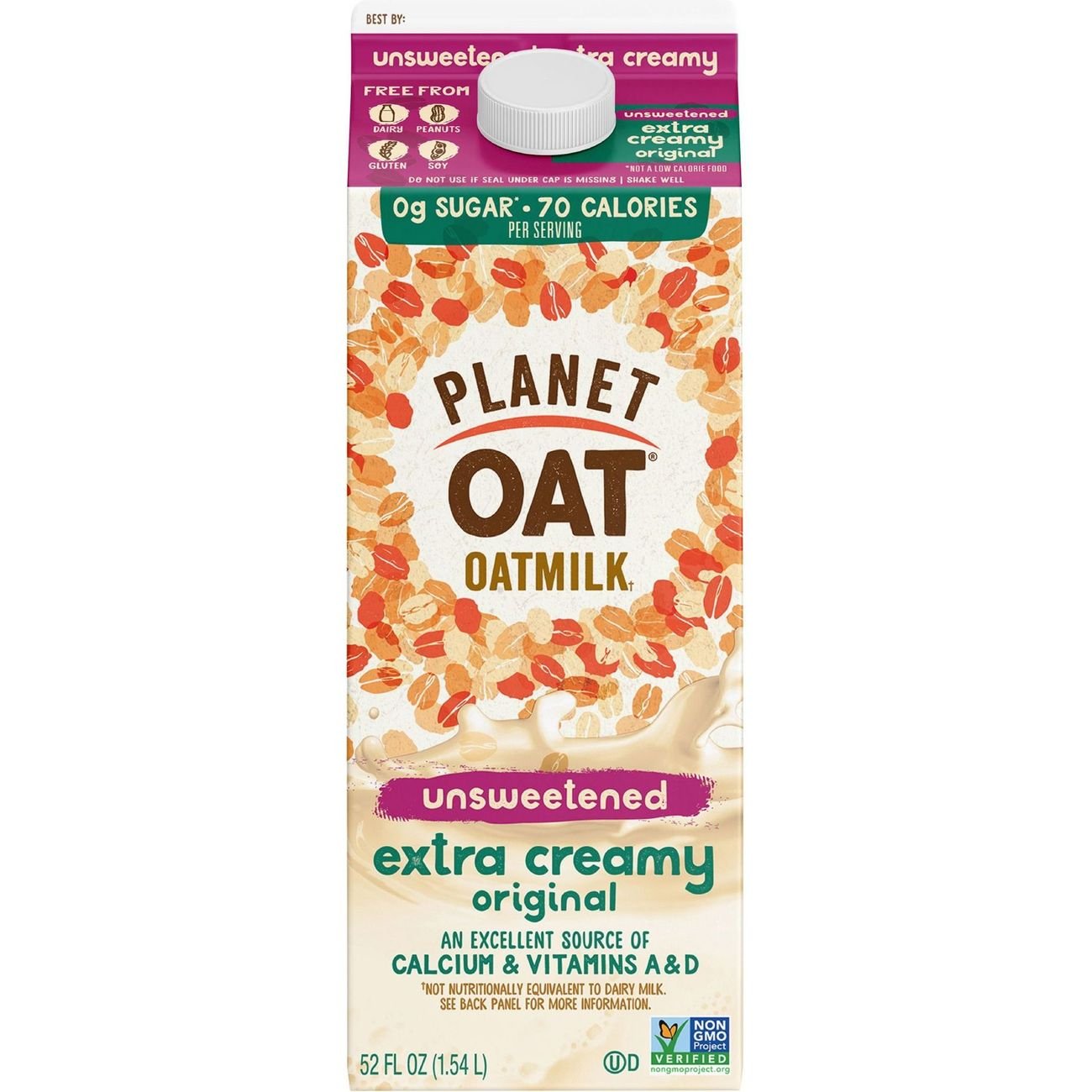 Planet Oat Extra Creamy Original Unsweetened Oat Milk - Shop Milk at H-E-B