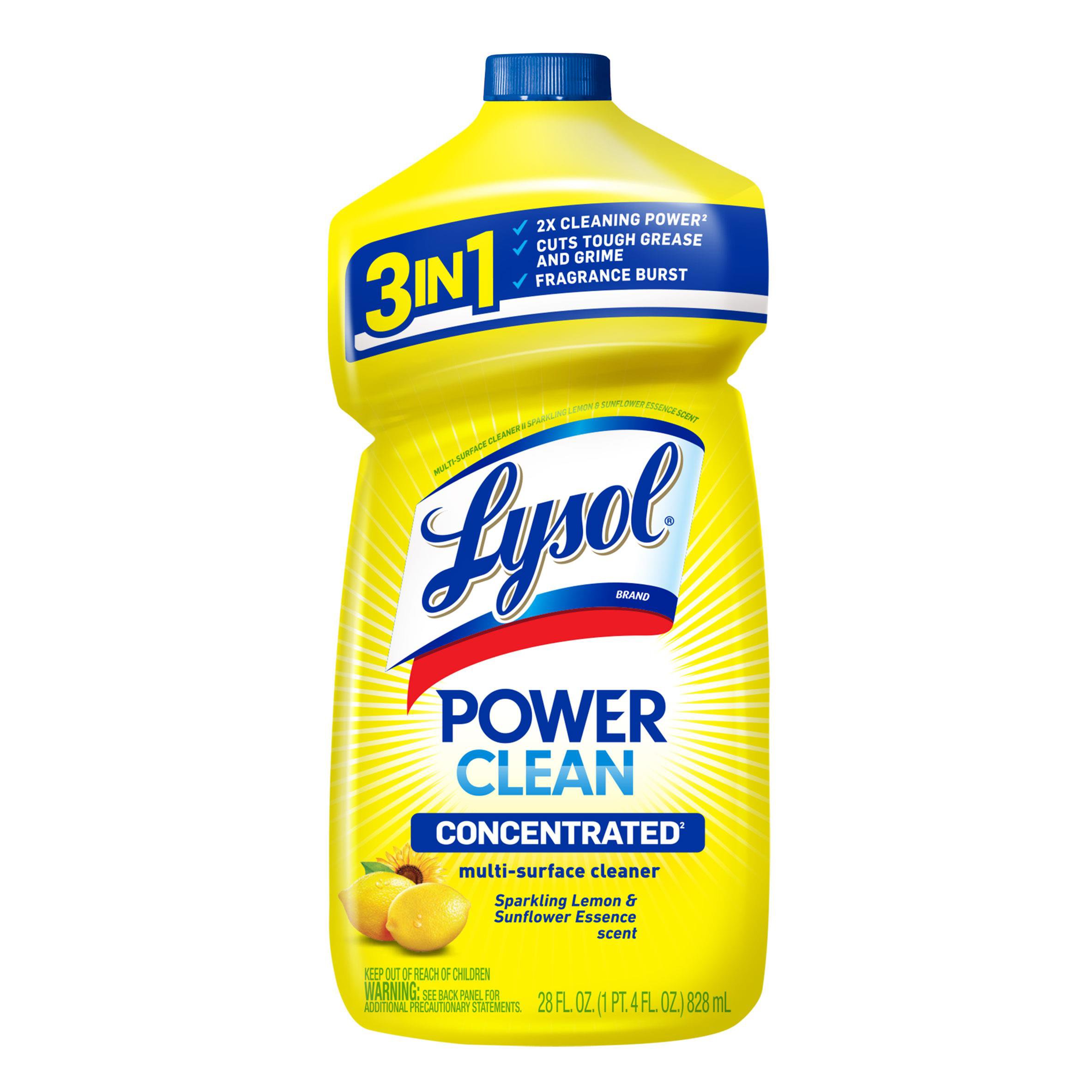 Lysol Power Clean Concentrated MultiSurface Cleaner Lemon