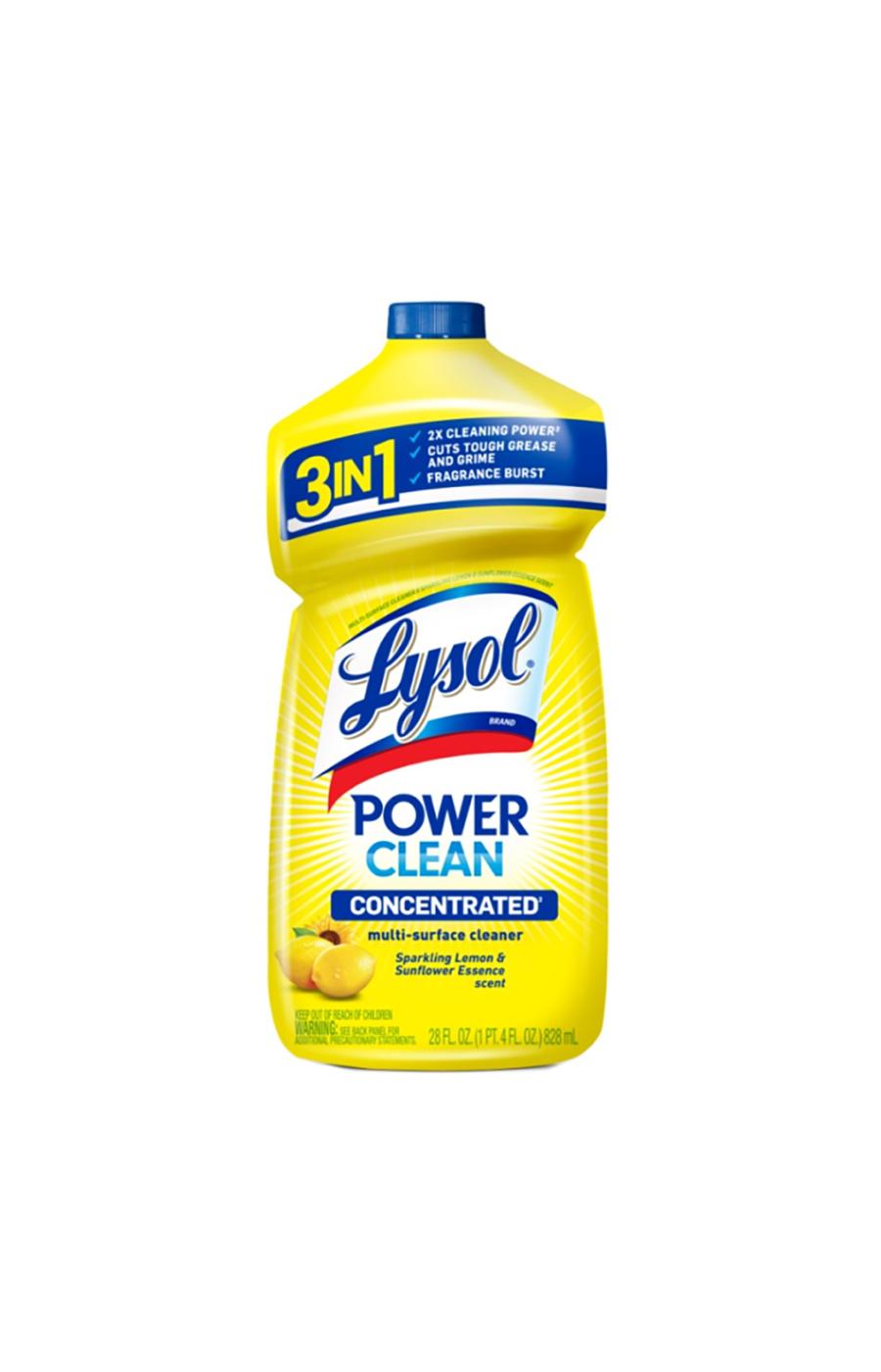 Lysol Power Clean Concentrated Multi-Surface Cleaner - Lemon & Sunflower; image 1 of 2