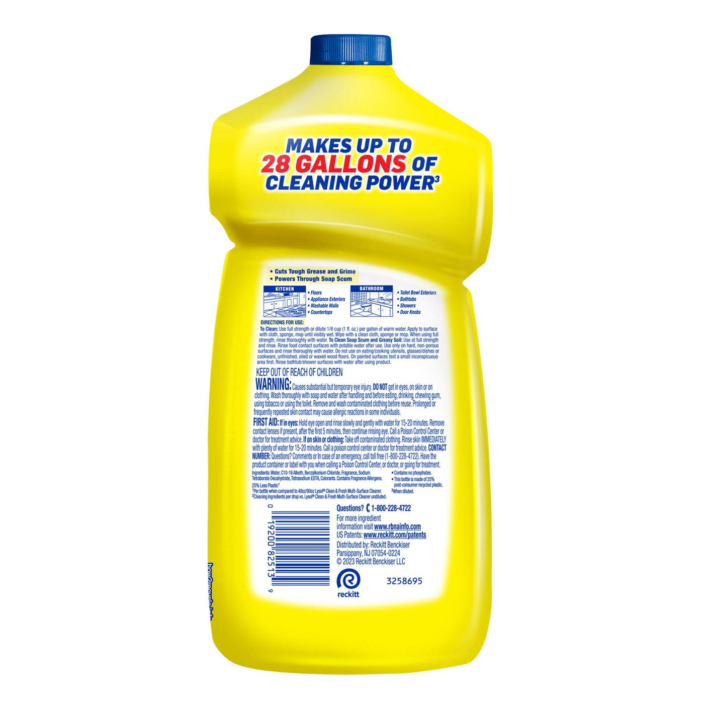 Lysol All Purpose Cleaner Pourable Multi Purpose Disinfectant - Lemon; image 5 of 6