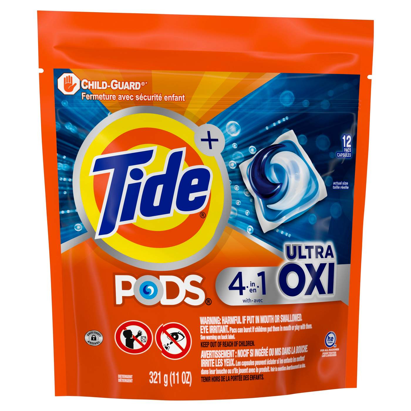 Tide Pods + Ultra Oxi HE Laundry Detergent; image 3 of 5