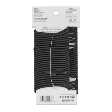 Scunci Elastic Hair Ties - Black 