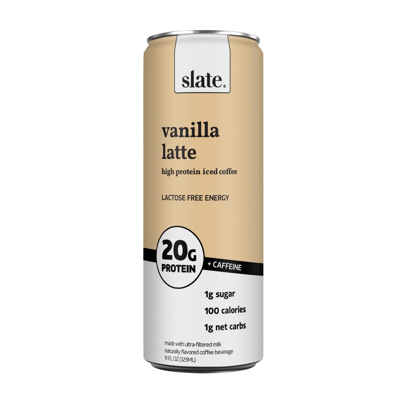 Slate High Protein Iced Coffee - Vanilla Latte; image 1 of 3