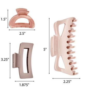 Scunci Hair Claw Clips - Mixed