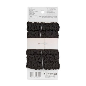 Scunci Unbreakable Thick Hair Black Ponytailers