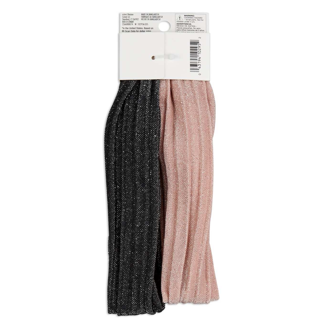 Scunci Fashion Headwraps - Pink & Black; image 2 of 2