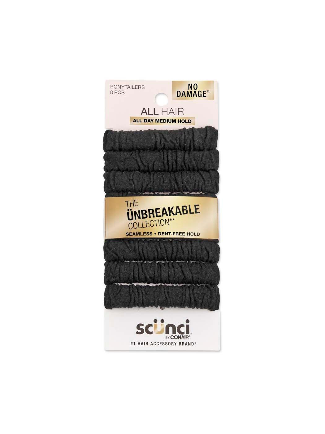 Scunci Unbreakable Ponytailers - Black ; image 1 of 3