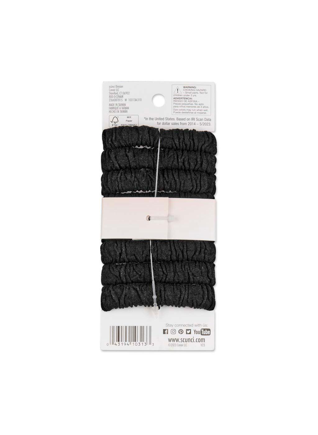 Scunci Unbreakable Ponytailers - Black ; image 2 of 3