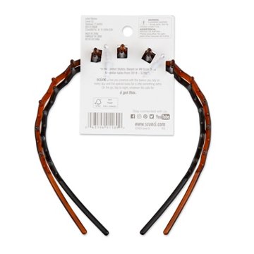 Scunci All Day Hold 1 Inch Headbands, 2 ct