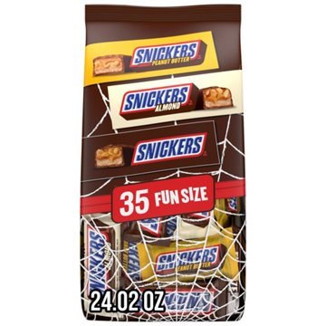 Snickers Almond & Crunchy Peanut Butter Chocolate Halloween Candy, 24.02 oz