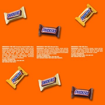 Snickers Almond & Crunchy Peanut Butter Chocolate Halloween Candy, 24.02 oz