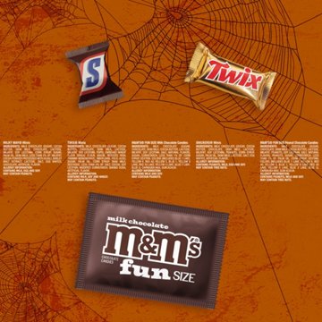 M&M'S, Snickers, Twix & Milky Way Assorted Milk Chocolate Fun Size Trick or Treat Halloween Candy