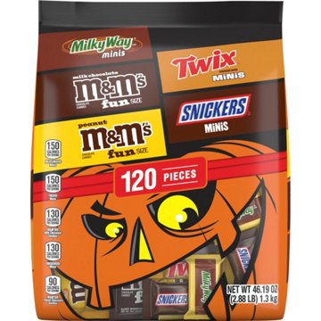 M&M'S, Snickers, Twix & Milky Way Assorted Milk Chocolate Fun Size Trick or Treat Halloween Candy