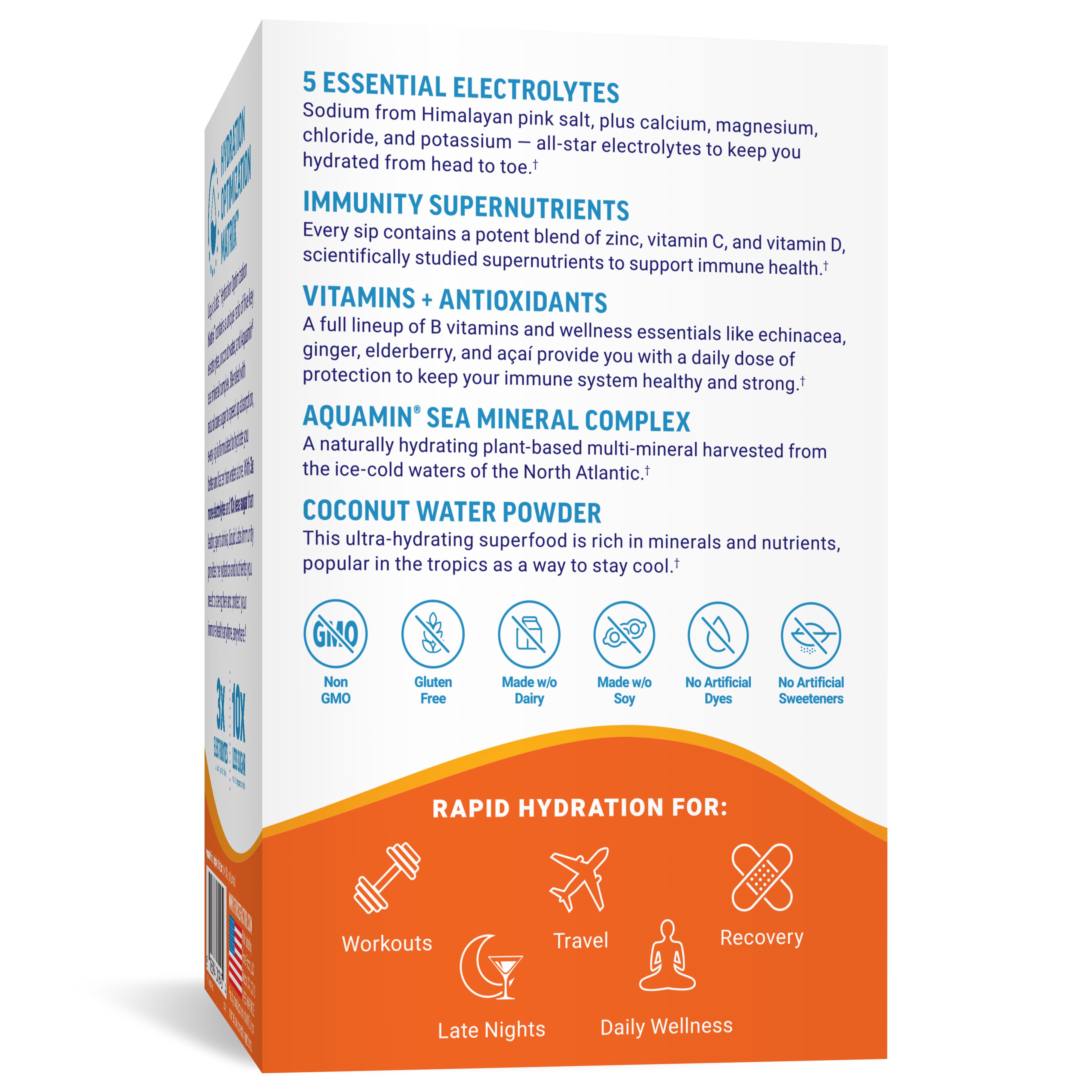 Force Factor Liquid Labs Rapid Hydration Electrolyte Drink Mix