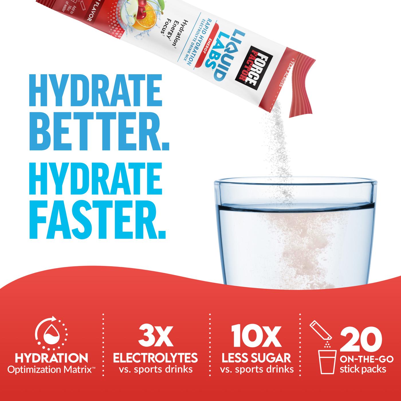 Force Factor Liquid Labs Rapid Hydration Electrolyte Drink Mix Stick Packs - Fruit Punch; image 2 of 5