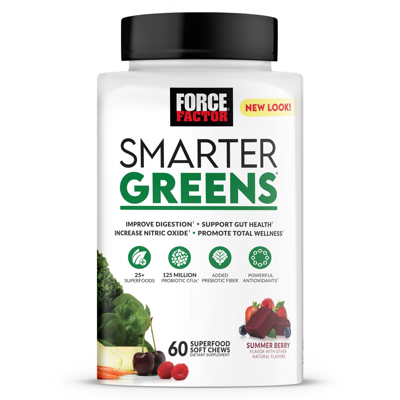 Force Factor Smarter Greens Super Food Soft Chews - Summer Berry; image 1 of 6