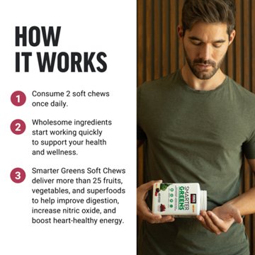 Force Factor Smarter Greens Super Food Soft Chews - Summer Berry