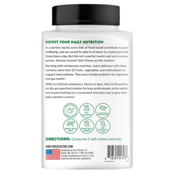 Force Factor Smarter Greens Super Food Soft Chews - Summer Berry