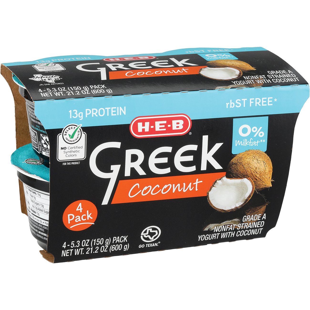 Yogurt: HEB 0% Coconut