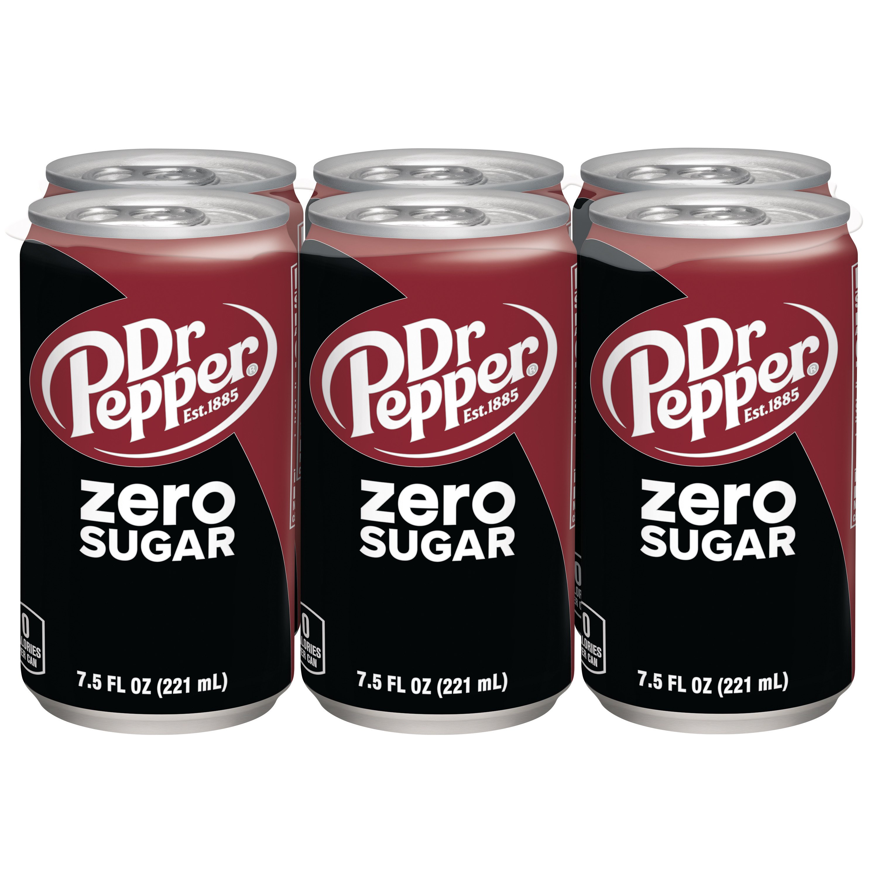 Dr Pepper Zero Sugar Soda 6 Pk Mini Cans Shop Soda At H E B