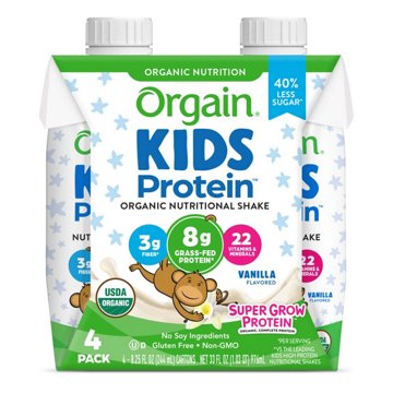 Orgain Kids' 8g Protein Shake 4 pk Cartons - Vanilla, 8.25 oz
