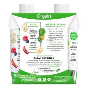 Orgain Kids' 8g Protein Shake 4 pk Cartons - Vanilla, 8.25 oz