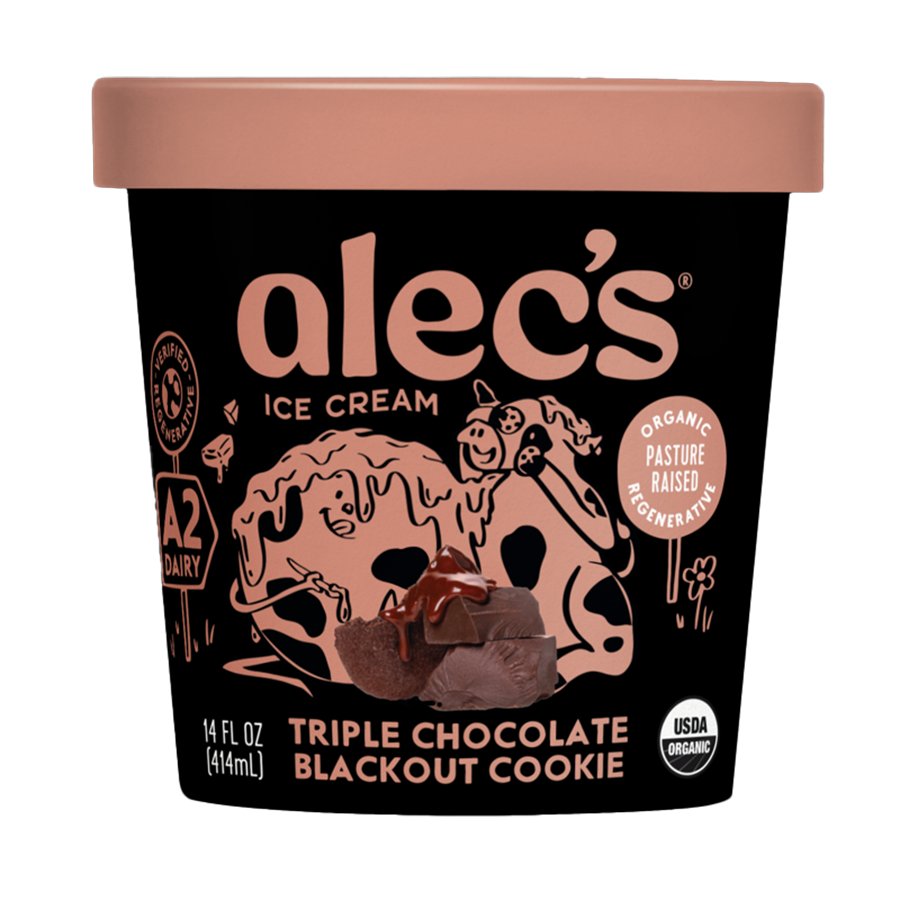 Alec's Ice Cream Triple Chocolate Blackout Cookie Ice Cream Shop Ice