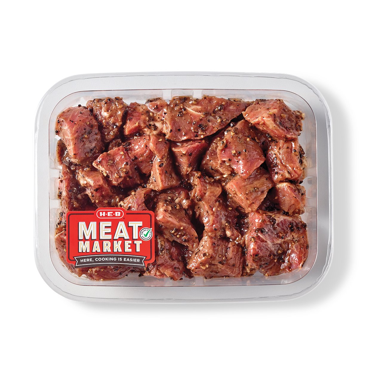 H-E-B Meat Market Marinated Boneless Beef Steak Tips - Garlic ...