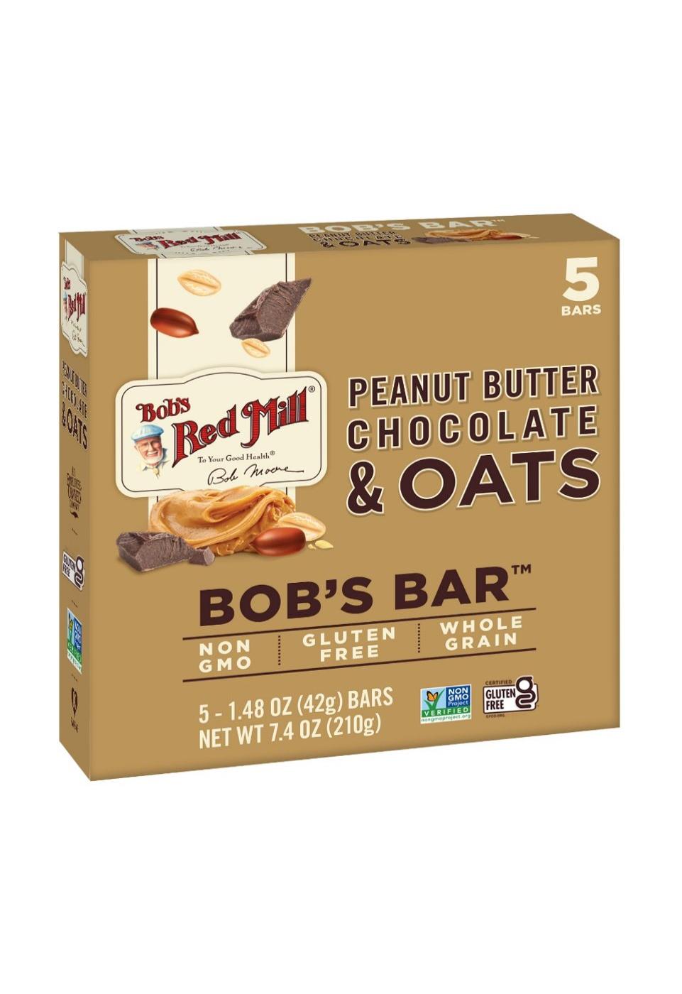 Bob's Red Mill Peanut Butter Chocolate & Oats Bob's Bars; image 1 of 2