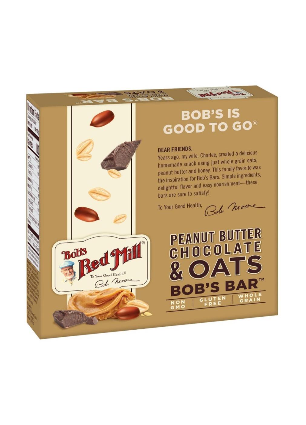 Bob's Red Mill Peanut Butter Chocolate & Oats Bob's Bars; image 2 of 2