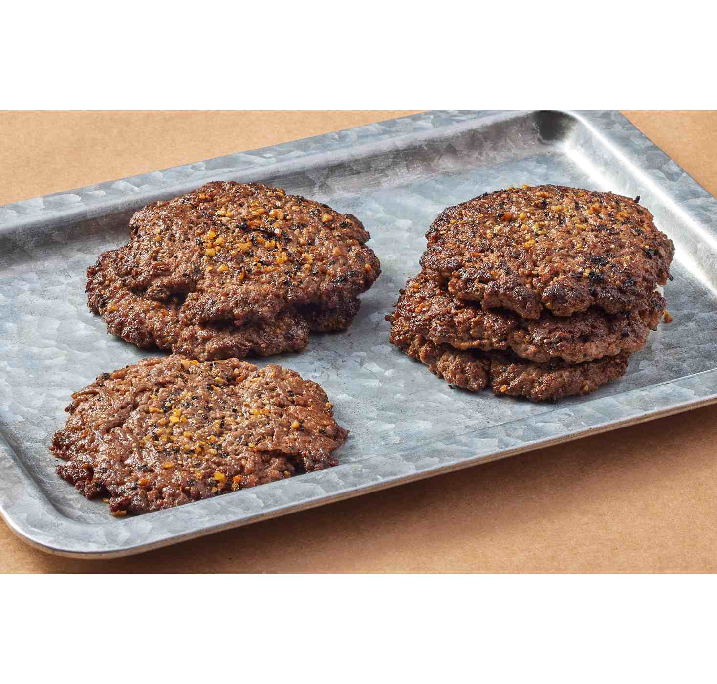 HEB Meat Market Seasoned Smash Burger Patties Garlic Peppercorn