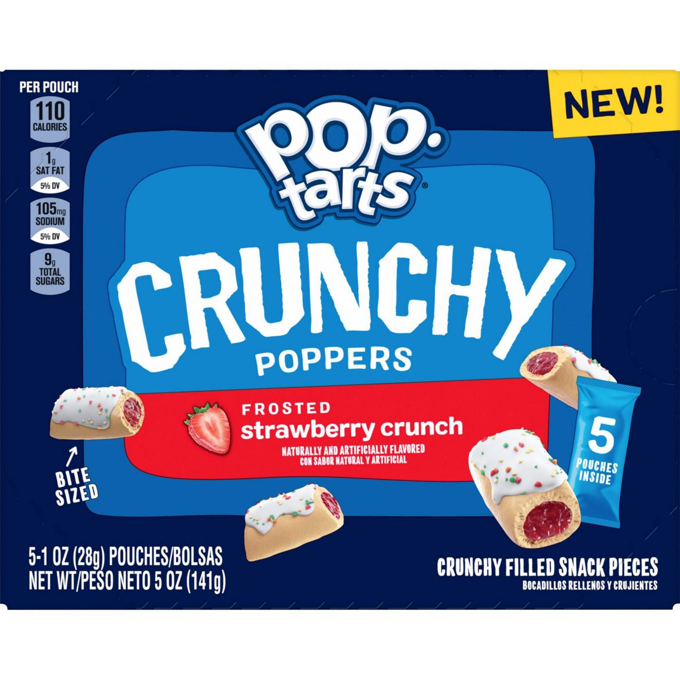 Pop-Tarts Crunchy Poppers Frosted Strawberry Crunch Crunchy Filled Snack Pieces; image 3 of 6