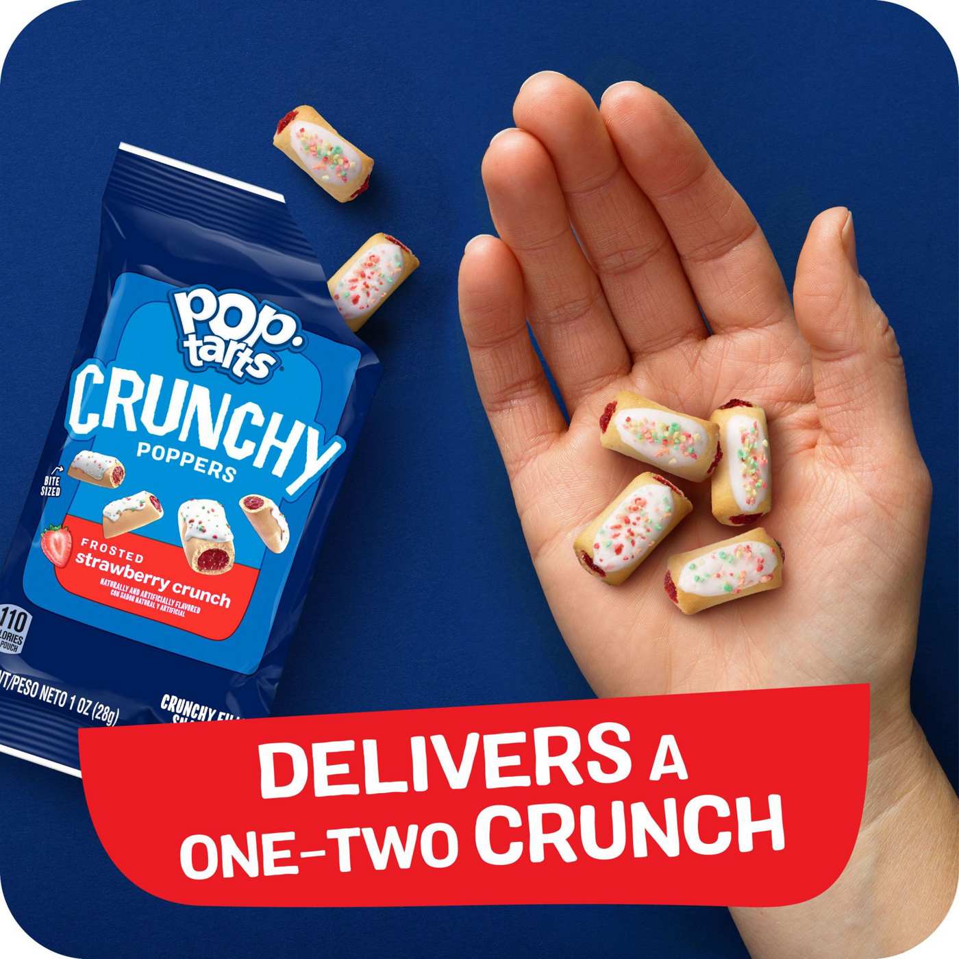 Pop-Tarts Crunchy Poppers Frosted Strawberry Crunch Crunchy Filled Snack Pieces; image 6 of 6