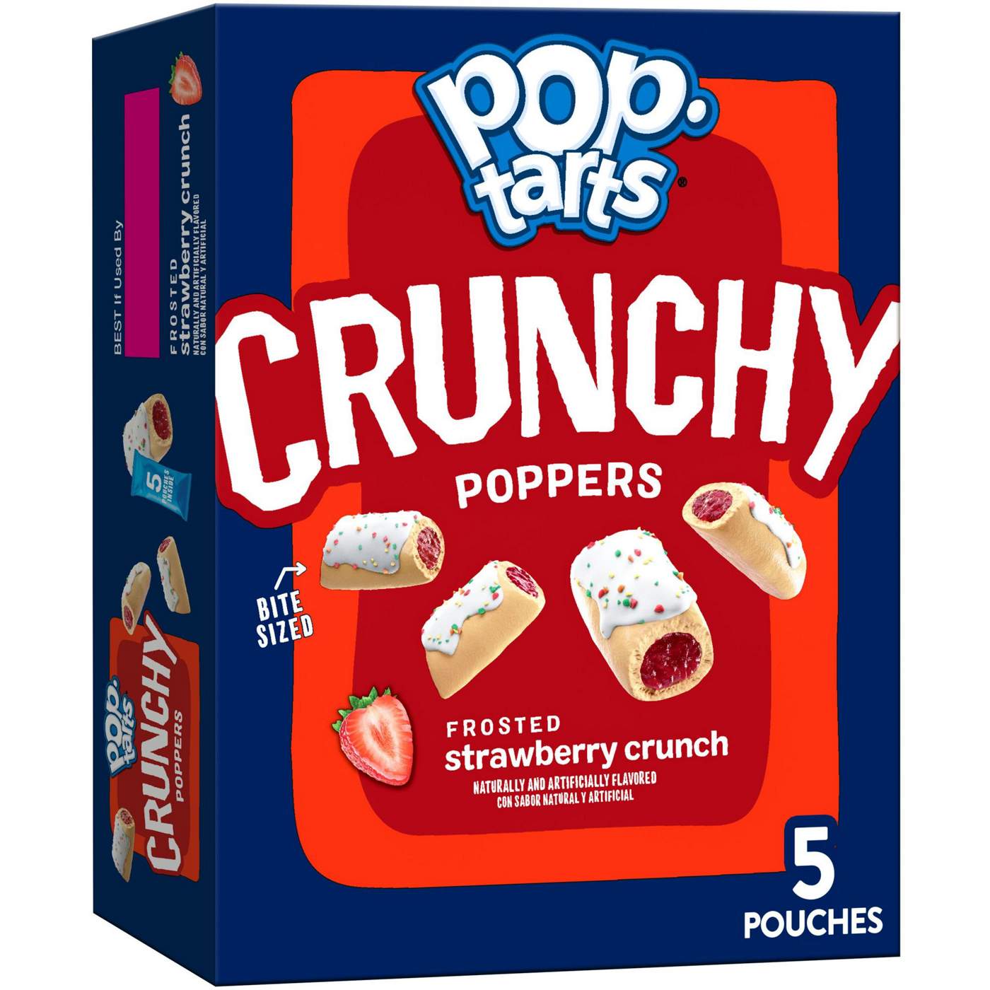 Pop-Tarts Crunchy Poppers Frosted Strawberry Crunch Crunchy Filled Snack Pieces, 5 oz; image 7 of 7