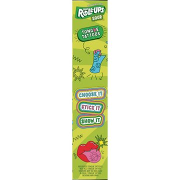 Fruit Roll-Ups Sour Blue Razzberry & Berry Punch Fruit Snacks, 10 ct