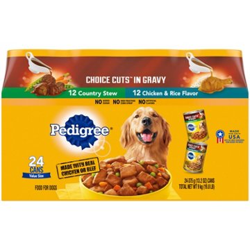 Pedigree Choice Cuts In Gravy Wet Dog Food Twin-Pack Trays - Chicken & Rice Multipack