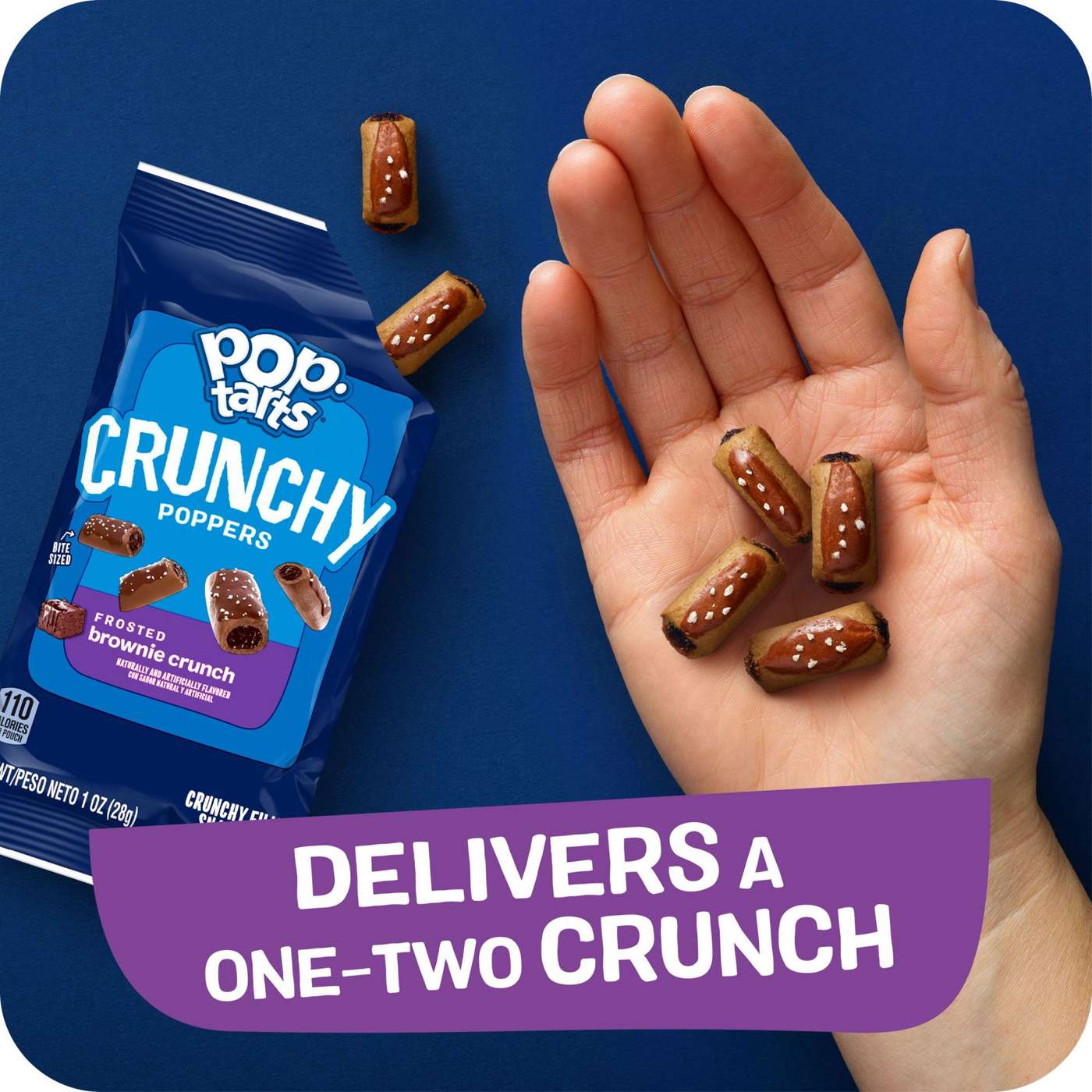 Pop-Tarts Crunchy Poppers Frosted Brownie Crunch Crunchy Filled Snack Pieces; image 2 of 6