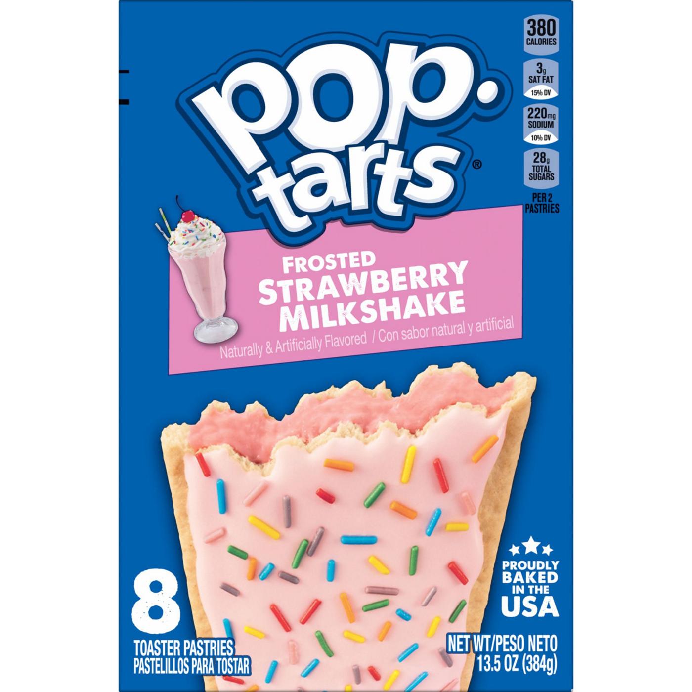 Pop-Tarts Frosted Strawberry Milkshake Toaster Pastries; image 2 of 6