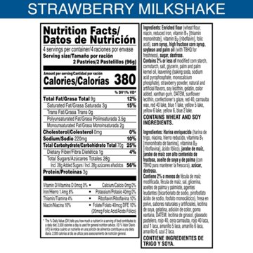 Pop-Tarts Frosted Strawberry Milkshake Toaster Pastries, 13.5 oz, 8 ct