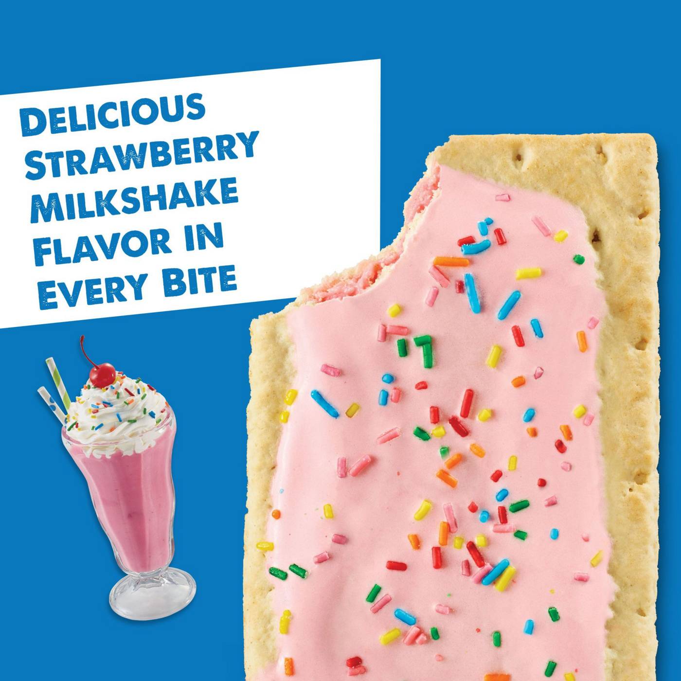 Pop-Tarts Frosted Strawberry Milkshake Toaster Pastries; image 6 of 6