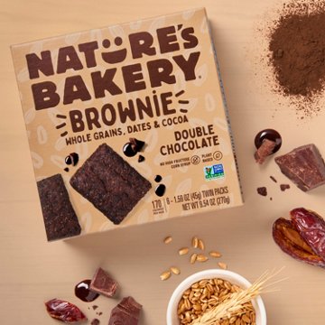 Nature's Bakery Double Chocolate Brownie, 6 ct