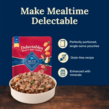Blue Buffalo Delectables Wet Dog Food Toppers - Beef