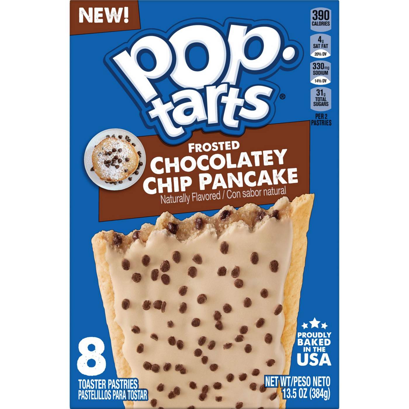 Pop-Tarts Frosted Chocolatey Chip Pancake Toaster Pastries; image 1 of 5